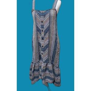 Caslon striped linen dress petite XS